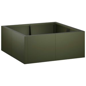 vidaXL Opěrn&aacute; zeď 4 ks 100 x 100 x 30 cm Ocel Olivově zelen&aacute;