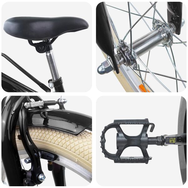 vidaXL Dětsk&eacute; Kolo 24 palců pro 8-12 let Čern&aacute;