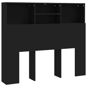 vidaXL Čelo postele s &uacute;ložn&yacute;m prostorem čern&eacute; 120 x 19 x 103,5 cm