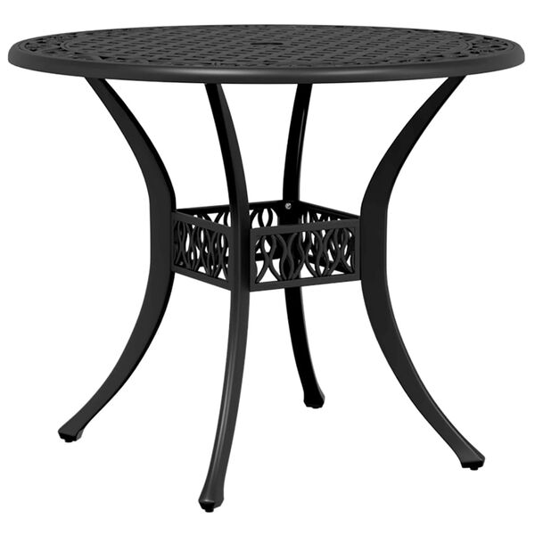 vidaXL 3d&iacute;ln&yacute; bistro set čern&yacute; lit&yacute; hlin&iacute;k
