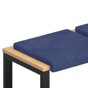 vidaXL Pol&scaron;t&aacute;ř na lavici 4 ks Samet Policov&aacute; modr&aacute; Hloubka 35 cm