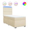 vidaXL Box spring postel s matrac&iacute; kr&eacute;mov&aacute; 100 x 200 cm textil