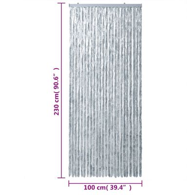 vidaXL Závěs proti hmyzu bílý a šedý 100 x 230 cm žinylka