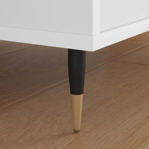 vidaXL N&aacute;bytkov&eacute; nohy 12 pcs Čern&aacute; a zlat&aacute; &Oslash; 40 x 98 mm Železo