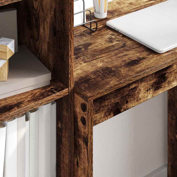 vidaXL Stůl se z&aacute;suvkou 2 pcs Kouřov&yacute; dub