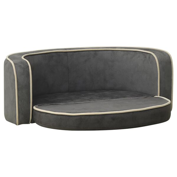 vidaXL Rozkl&aacute;dac&iacute; pohovka pro psy &scaron;ed&aacute; 73 x 67 x 26 cm ply&scaron; prateln&aacute;