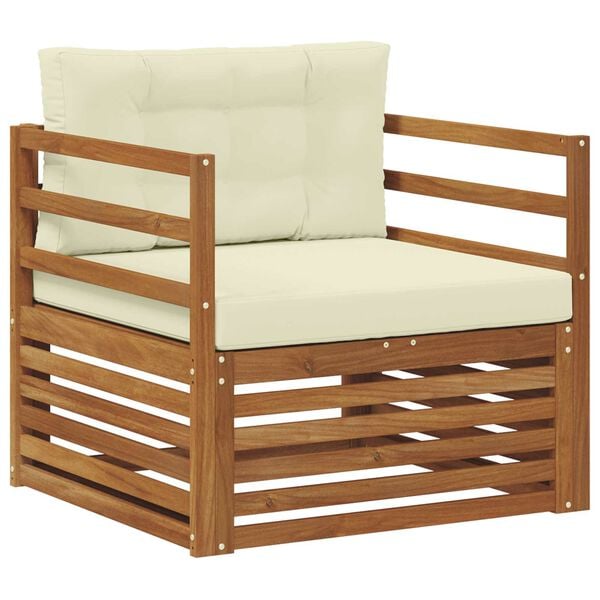 vidaXL Venkovn&iacute; pohovkov&aacute; souprava Masivn&iacute; ak&aacute;ciov&eacute; dřevo a polyester