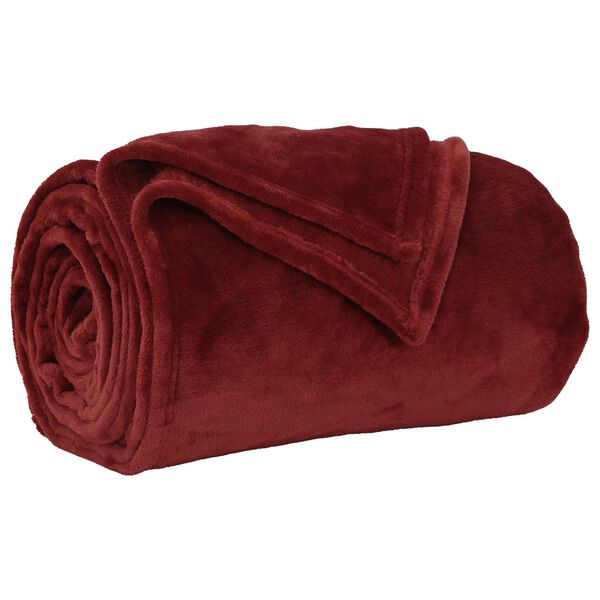 vidaXL Dekoračn&iacute; deky 6 pcs Bordeaux červen&aacute; 150 x 200 cm Fleece