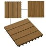 vidaXL Dlažba na terasu 3D design 11 pcs Teak 30 x 30 cm Dřevoplast