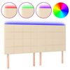 vidaXL Čelo postele s LED kr&eacute;mov&aacute; 200x5x118/128 cm textil