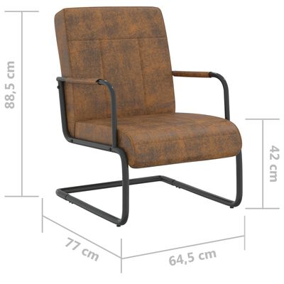 vidaXL Konzolová židle hnědá textil