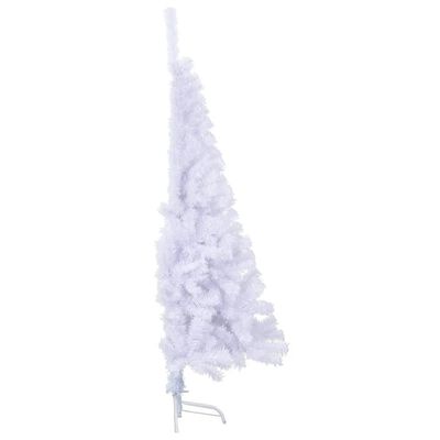 vidaXL Umělý poloviční vánoční stromek se stojanem bílý 120 cm PVC