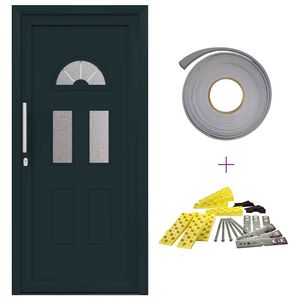 vidaXL Vchodov&eacute; dveře b&iacute;l&eacute; 110 x 210 cm