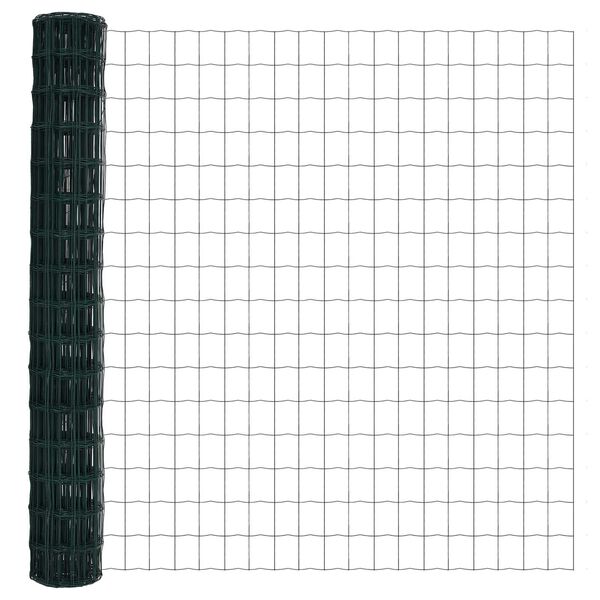 vidaXL Euro plot Zelen&aacute; 1,5 x 10 m Železo potažen&eacute; PVC