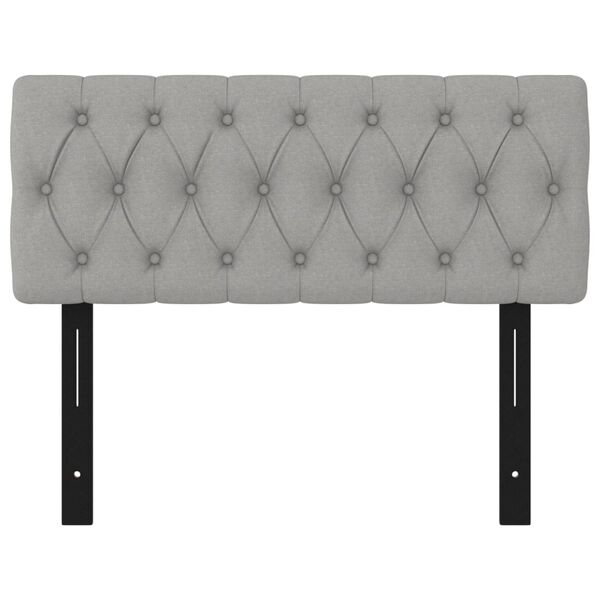 vidaXL Čelo postele světle &scaron;ed&eacute; 100 x 7 x 78/88 cm l&aacute;tkov&eacute;