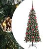vidaXL Uměl&yacute; v&aacute;nočn&iacute; stromeček Zelen&aacute; 150 cm PVC, plast a ocel