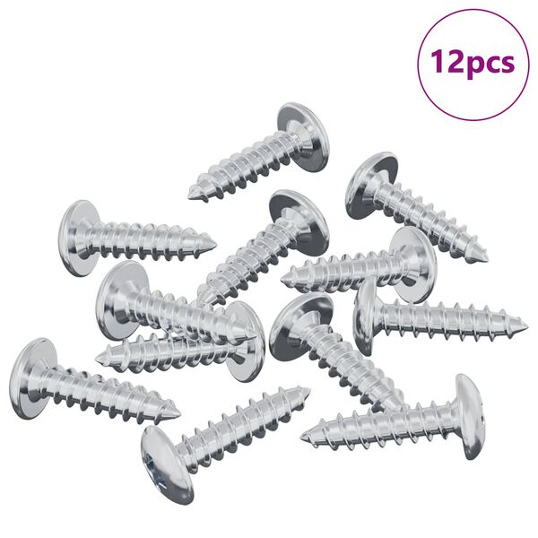 vidaXL &Scaron;roub 12 pcs Stř&iacute;brn&aacute; M4 x 16 mm Ocel