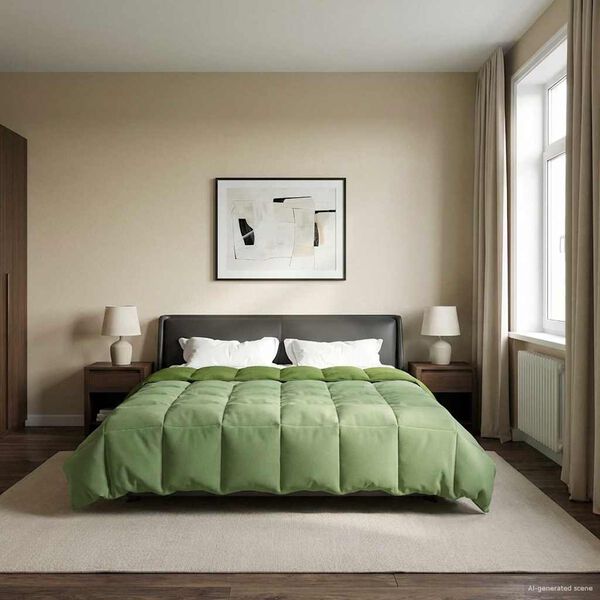 vidaXL Celoročn&iacute; přikr&yacute;vka &Scaron;něrov&aacute;n Zelen&aacute; 240 x 260 cm Mikrovl&aacute;kno