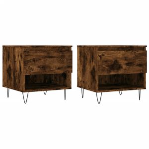 vidaXL Konferenčn&iacute; stolky 2 ks kouřov&yacute; dub 50x46x50cm kompozitn&iacute; dřevo