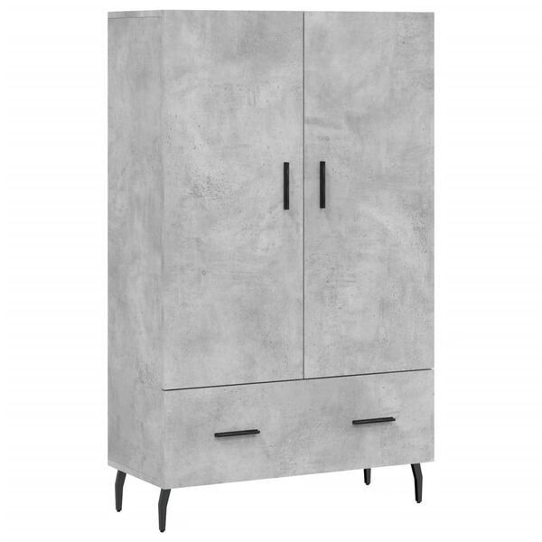 vidaXL Skř&iacute;ň highboard betonově &scaron;ed&aacute; 69,5x31x115 cm kompozitn&iacute; dřevo