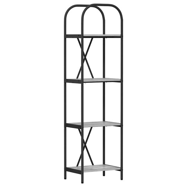 vidaXL Knihovna &Scaron;ed&aacute; Sonoma 40 x 30 x 146 cm Kompozitn&iacute; dřevo