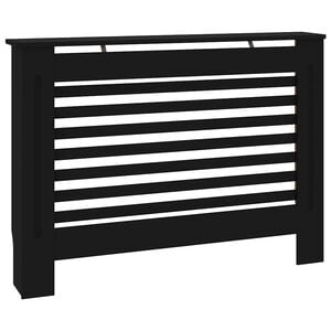 vidaXL Kryt na radi&aacute;tor čern&yacute; 112 x 19 x 81,5 cm MDF