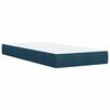vidaXL Box spring postel s matrac&iacute; modr&aacute; 100 x 200 cm samet