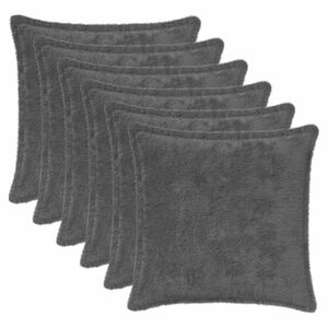 vidaXL Povlak na pol&scaron;t&aacute;ř 6 ks HOUTEN Tmavě &scaron;ed&aacute; 30 x 30 cm
