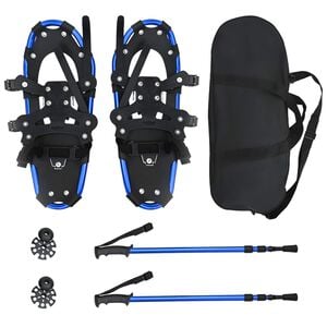 vidaXL 3 V 1 sněžnice s turistick&yacute;mi holemi Modr&aacute; a čern&aacute; 53 x 21 cm