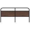 vidaXL Čelo postele hněd&yacute; dub 200 cm ocel a kompozitn&iacute; dřevo
