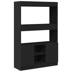 vidaXL Skř&iacute;ň highboard čern&aacute; 92 x 33 x 140 cm kompozitn&iacute; dřevo