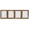vidaXL Z&aacute;brana pro psy se stojany 4 pcs Kouřov&yacute; dub 80 x 100 cm