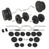 vidaXL Sada činek barbell a dumbbell 60 kg
