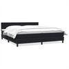 vidaXL Box spring postel s matrac&iacute; čern&aacute; 200x210 cm samet