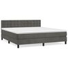 vidaXL Box spring postel s matrac&iacute; tmavě &scaron;ed&aacute; 180x200 cm samet