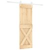 vidaXL Posuvn&eacute; dveře Př&iacute;rodn&iacute; a b&iacute;l&aacute; 80 x 210 cm
