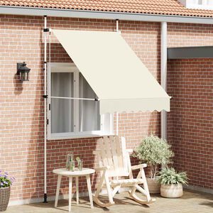 vidaXL Ručně zatahovac&iacute; mark&yacute;za 150 cm kr&eacute;mov&aacute;