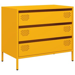 vidaXL Př&iacute;born&iacute;k žlut&yacute; 68 x 39 x 58,5 cm ocel v&aacute;lcovan&aacute; za studena