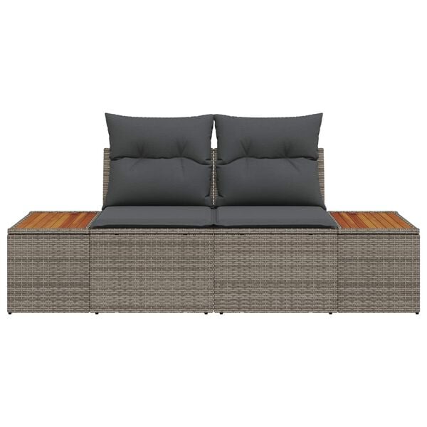 vidaXL Zahradn&iacute; sofa &Scaron;ed&aacute; 184 x 62 x 85cm polyratan
