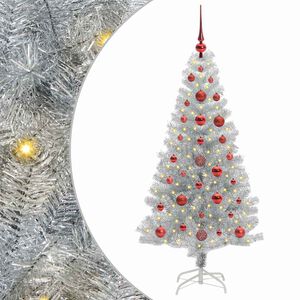 vidaXL V&aacute;nočn&iacute; stromeček Stř&iacute;brn&aacute; 120 cm PET