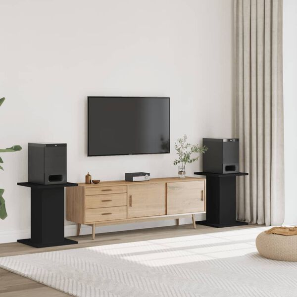 vidaXL Stojany na reproduktory 2 ks čern&eacute; 30x30x60 cm kompozitn&iacute; dřevo