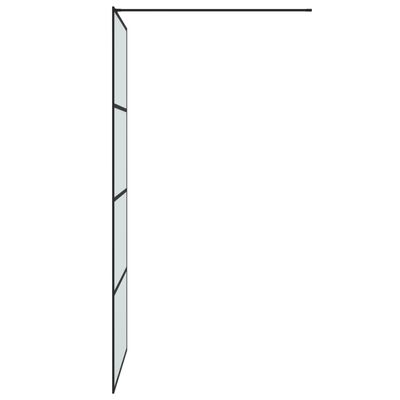 vidaXL Sprchová zástěna walk-in černá 90 x 195 cm mléčné ESG sklo