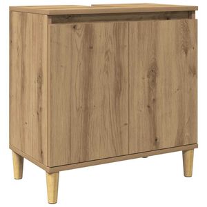 vidaXL Skř&iacute;ňka pod umyvadlo dub artisan 58x33x60 cm kompozitn&iacute; dřevo