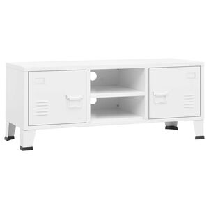 vidaXL Industri&aacute;ln&iacute; TV skř&iacute;ňka b&iacute;l&aacute; 105 x 35 x 42 cm kov