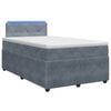 vidaXL Postel boxspring s matrac&iacute; s čelo Tmavě &scaron;ed&aacute; 120 x 200 cm Samet