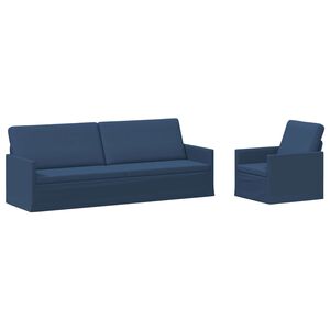vidaXL Set pohovek 2 pcs Modr&aacute; Textil