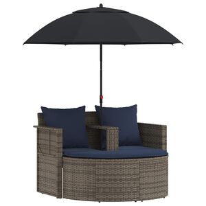 vidaXL Zahradn&iacute; sofa 8 pcs &Scaron;ed&aacute; a n&aacute;mořnick&aacute; modr&aacute; polyratan