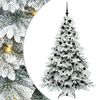 vidaXL Uměl&yacute; v&aacute;nočn&iacute; stromeček s 300 LED diodami B&iacute;l&aacute; 180 cm PE a PVC