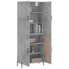 vidaXL Skř&iacute;ň highboard betonově &scaron;ed&aacute; 69,5x34x180 cm kompozitn&iacute; dřevo