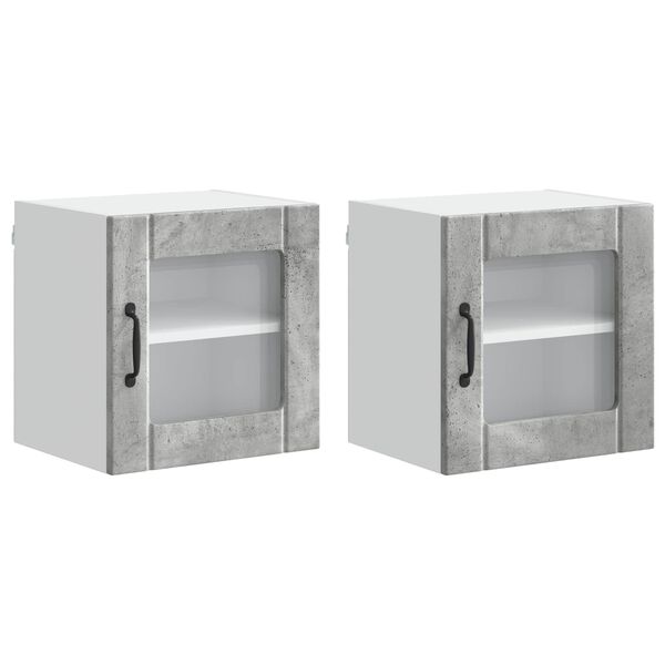 vidaXL Kuchyňsk&aacute; skř&iacute;ň Lucca 2 pcs Betonově &scaron;ed&aacute; 40 x 31 x 40 cm